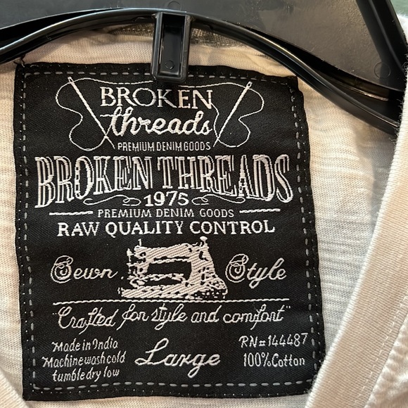 Broken Threads Premium denim goods one pocket long sleeve tshirt size large - Picture 6 of 16